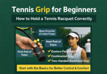 How to Hold a Tennis Racquet Correctly (Grip Guide for Beginners) Tennis grip for beginners holding racquet correctly