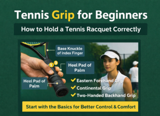 How to Hold a Tennis Racquet Correctly (Grip Guide for Beginners) Tennis grip for beginners holding racquet correctly