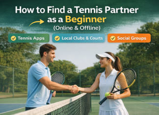 Find Tennis Partner as a Beginner Easy (Online & Offline Guide) find tennis partner beginner on outdoor court