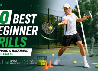 Top 10 Forehand & Backhand Drills for Beginners to Improve Faster Tennis drills forehand backhand beginner practice on outdoor court