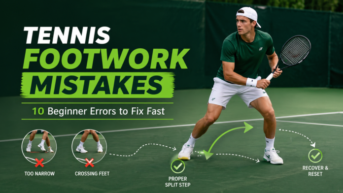 Tennis footwork mistakes beginner guide image