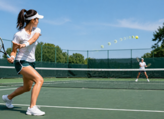 Beginner Rally Guide: From 3-Shot to 20-Shot Rally Tennis rally beginners practicing a controlled rally on an outdoor court