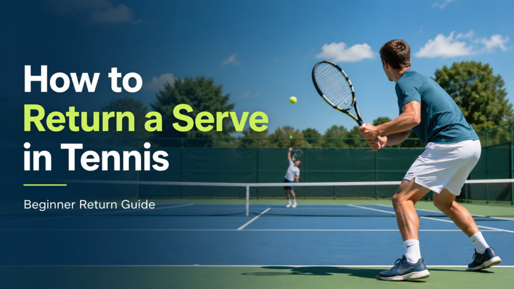 tennis return serve beginner guide on outdoor court