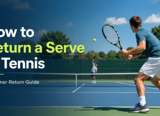 How to Return a Serve in Tennis (Beginner Return Guide) tennis return serve beginner guide on outdoor court