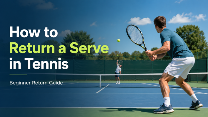 tennis return serve beginner guide on outdoor court