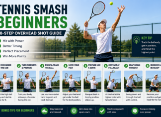 How to Hit a Tennis Smash & Overhead Shot (Beginner Guide) tennis smash beginners 8 step overhead shot guide