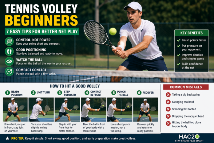 tennis volley beginners guide infographic
